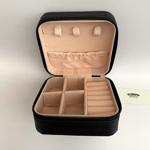 Western Skull and Aztec Print Leather Travel Jewelry Box. NWT - Picture 6 of 8